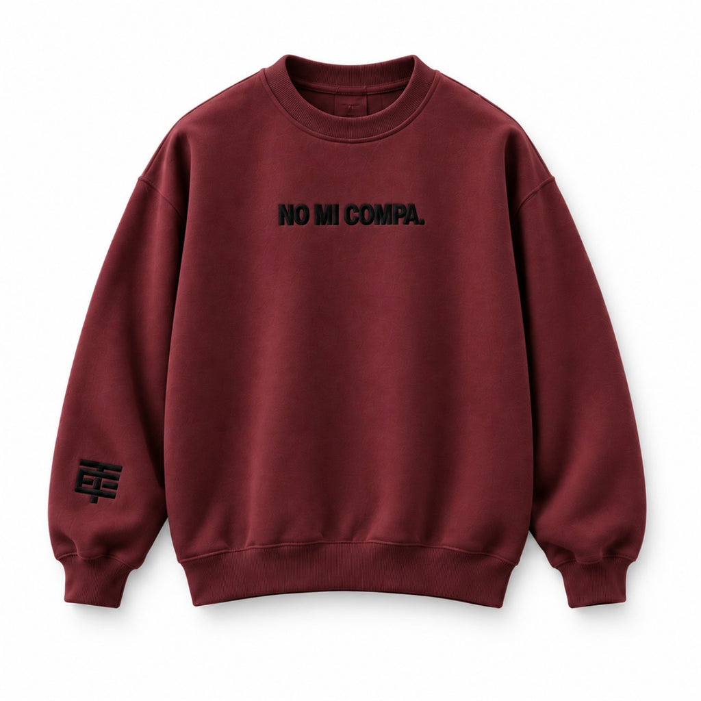 COMPA CREWNECK VINO/BORGOÑA - SUDADERA CUELLO REDONDO