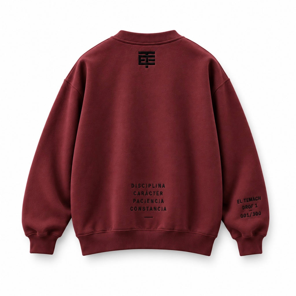 COMPA CREWNECK VINO/BORGOÑA - SUDADERA CUELLO REDONDO