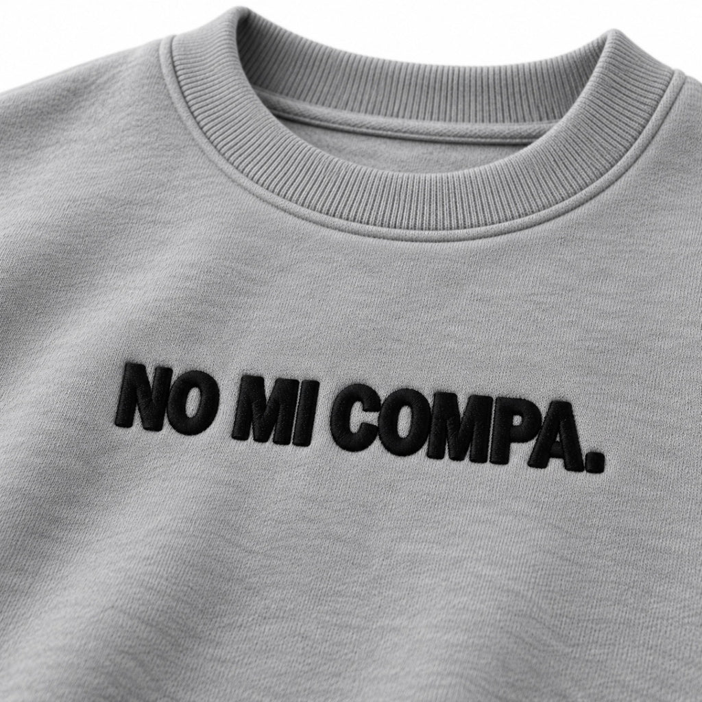 COMPA CREWNECK GRIS - SUDADERA CUELLO REDONDO