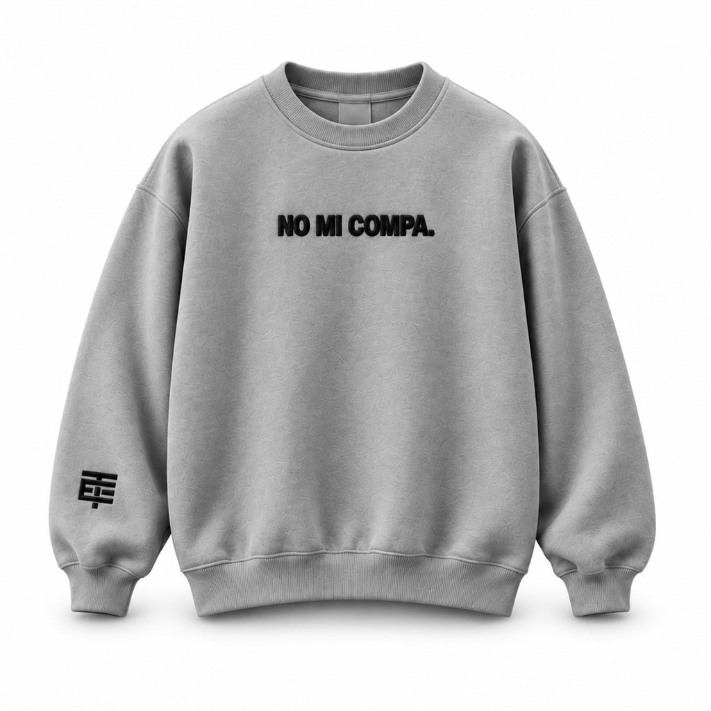 COMPA CREWNECK GRIS - SUDADERA CUELLO REDONDO